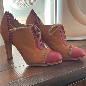 Miss Albright Brown and Magenta Chelsea Heels